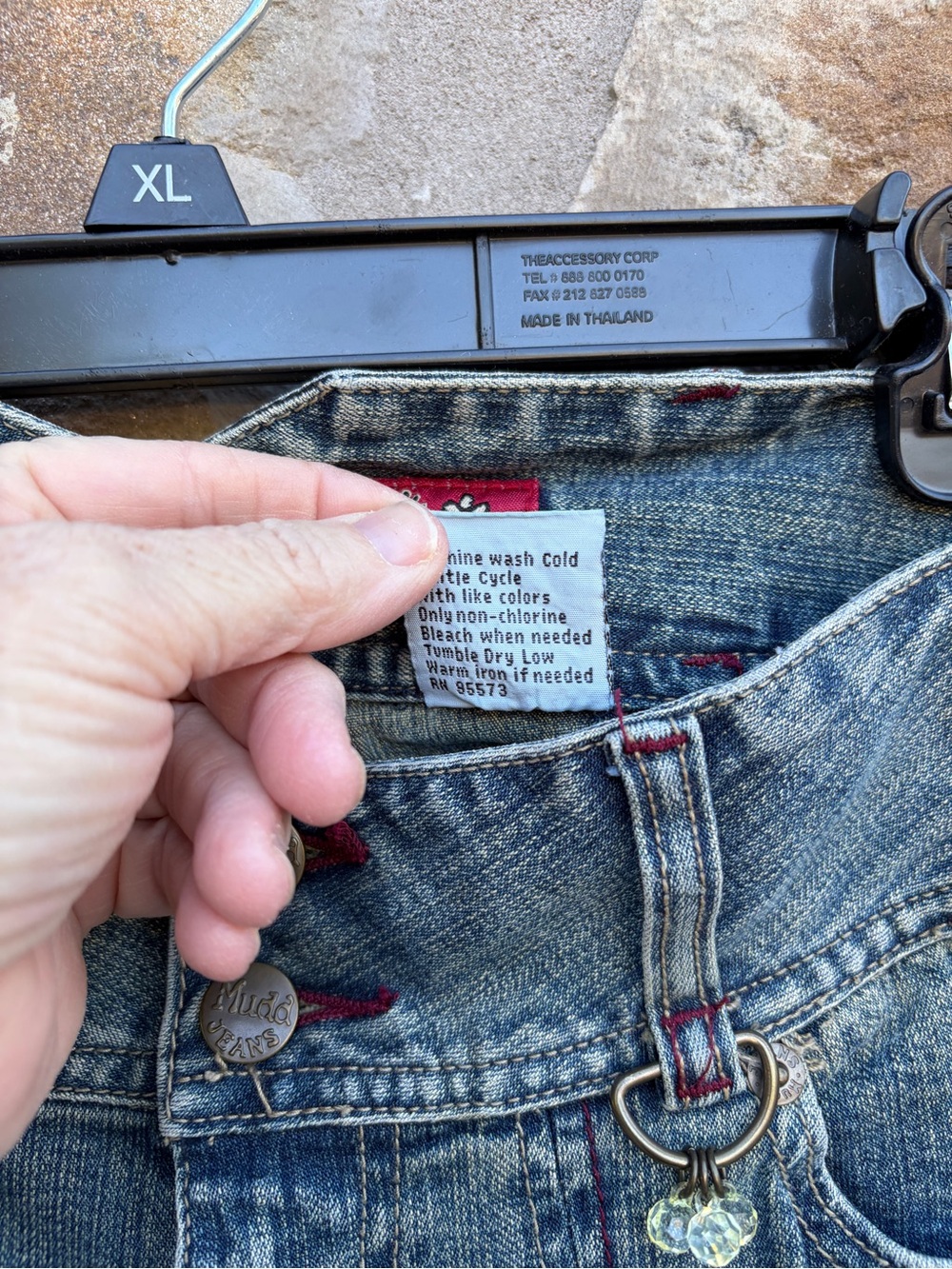 Vintage MUDD Y2K Low-Rise Denim Flare Jeans 9 Lizzie McGuire BoHo Festival - Picture 5 of 8